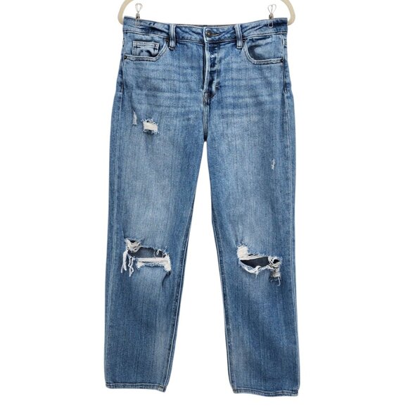 Hidden Womens 29 Jeans Zoey Basic Mom Jeans Button Fly Distressed Denim Ripped - Picture 1 of 8